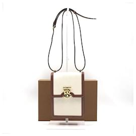 Robin Schultertasche und Crossbody-Bag aus Leder und Baumwollcanvas - Burberry