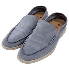 Loro Piana Mocassini in camoscio Summer Walk Grigio
