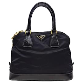 Borsa Tote in nylon e pelle Saffiano - Prada