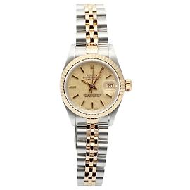 Rolex Vintage Datejust Linen Simple Index Damenuhr