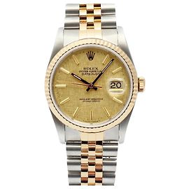 Rolex Orologio Combo da Uomo Datejust Linen Simple Index