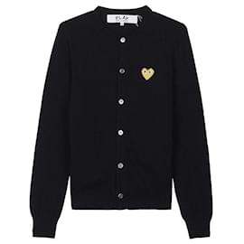 Cardigan mit goldenem Herz-Patch - Comme Des Garcons