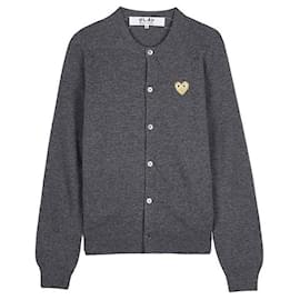 Cardigan mit goldenem Herz-Patch - Comme Des Garcons
