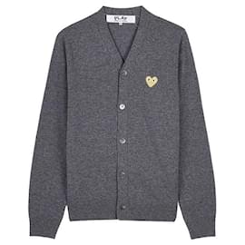Cardigan mit goldenem Herz-Patch - Comme Des Garcons