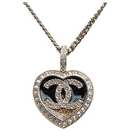 Chanel Collana con ciondolo a cuore oro champagne