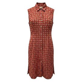 Burberry Vestido sin mangas a cuadros rojo coral