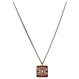 Chanel Pink Cubic Square Necklace