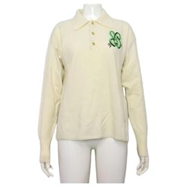 Langarm-Polo-T-Shirt mit Hasenstickerei - Gucci