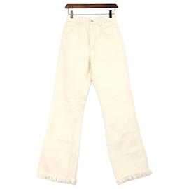 Pantalones de mezclilla para mujer con bolsillos aplicados Ivory - Isabel Marant