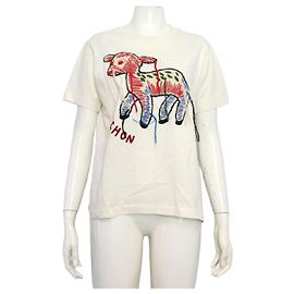 Gucci BICHON Besticktes Damen T-Shirt mit kurzen Ärmeln