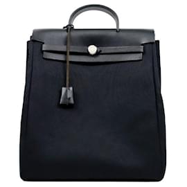 Zaino quadrato nero con stampa H - Hermès