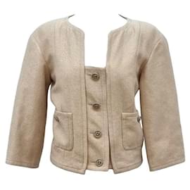 Giacca beige in filato dorato - Chanel