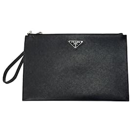 Prada Clutch con logo Triangle