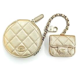 Portamonete Novelty mai usato AirPods Keyring Pouch Gold - Chanel