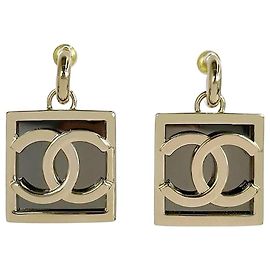 Chanel Pendientes cuadrados CC Logo sin usar