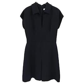 Vestido de lana y seda negro - Dior