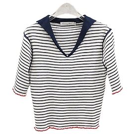 Dior Maglione Riviera Marinière Motif in maglia a maniche corte
