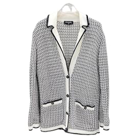 Chanel Chaqueta de tweed de algodón con botones para mujer