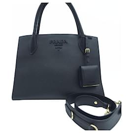 Mittlere Tote Bag aus Saffiano-Leder Schwarz - Prada