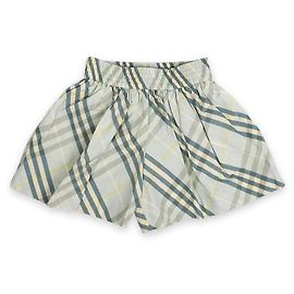 Burberry Pantaloncini in cotone a quadretti per bambini (Light Green)