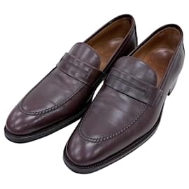 Mocassins en cuir marron foncé - Hermès