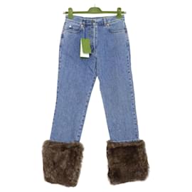Pantalones de mezclilla para mujer Cotton Ramsper Roll-Up - Gucci