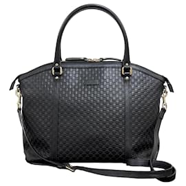 Gucci Borsa Tote in pelle Microshima Borsa a tracolla Nero