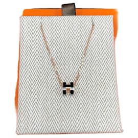 Mini Pop Halskette Schwarz/Rose Gold - Hermès