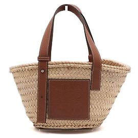 Loewe Piccola borsa tote in rattan e rafia marrone
