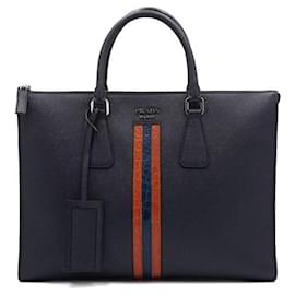 Prada Mala Tote Porta-documentos Masculina BALTICO Saffiano