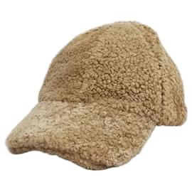 Neue Baseballkappe für Damen aus Bouclé-Wolle Caramel - Miu Miu