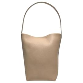 The row Borsa Tote Park piccola in pelle Dark Taupe