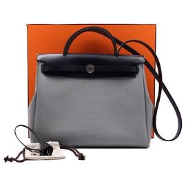 Hermès Hardwear Blue Indigo Leder-Tote und Schultertasche