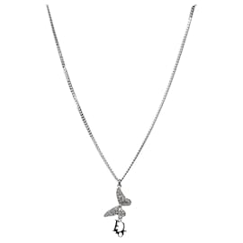 Collana Obliqua Farfalla in Zirconia Argentata - Dior