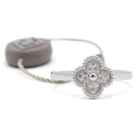 Sweet Alhambra Diamond Ring in White Gold Size - Van Cleef & Arpels