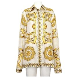 Unisex-Seidenhemd mit FF Logo Baroque - Fendi
