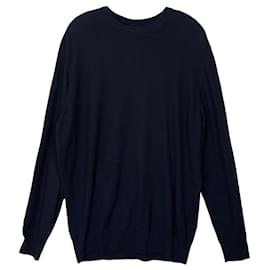 Baby-Cashmere-Strickpullover Rundhals Navy - Loro Piana
