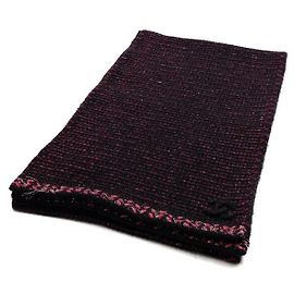 Chanel Sciarpa da donna in tweed misto cashmere con logo