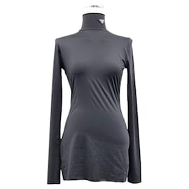 Jersey-Oberteil mit Rollkragen und Triangle-Logo aus Strick - Prada