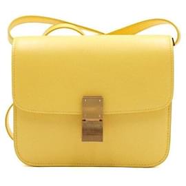 Classic Box Tin Schultertasche und Crossbody-Tasche Gelb - Céline