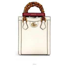 Gucci Borsa Diana Mini Tote Bianca Mai Usata