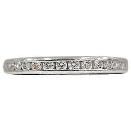 Tiffany & Co Platin Solitär Half Eternity Ring Größe