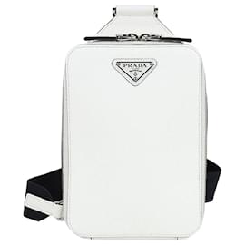 Prada Borsa in pelle Saffiano Bianca
