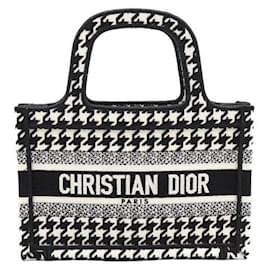 Micro Houndstooth Bestickte Book Tote Mini Tote Bag - Dior