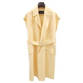 Loro Piana Chaleco Largo de Cachemira Florian Amarillo