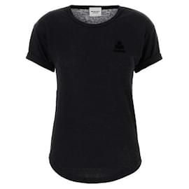 KOLDIA Leinen T-Shirt mit Logo - Isabel Marant