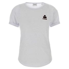 KOLDIA Leinen T-Shirt mit Logo - Isabel Marant