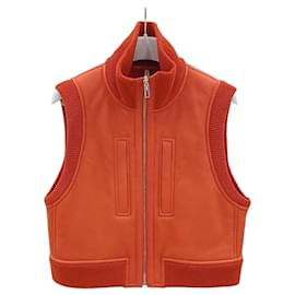 Gilet reversibile in pelle senape - Hermès