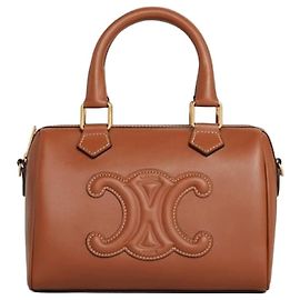 Céline Small Boston in vitello morbido marrone