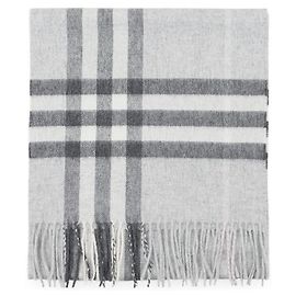 Burberry Bufanda de cachemira a cuadros unisex (Mitten Grey)
